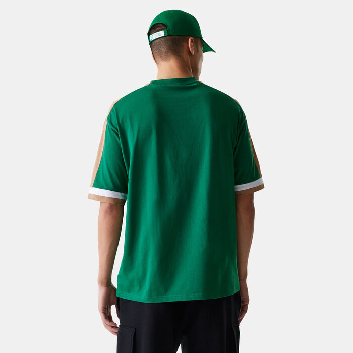 New Era Men's NBA Boston Celtics Panel T-Shirt Green New Era Men's NBA Boston Celtics Panel T-Shirt Green image number 1