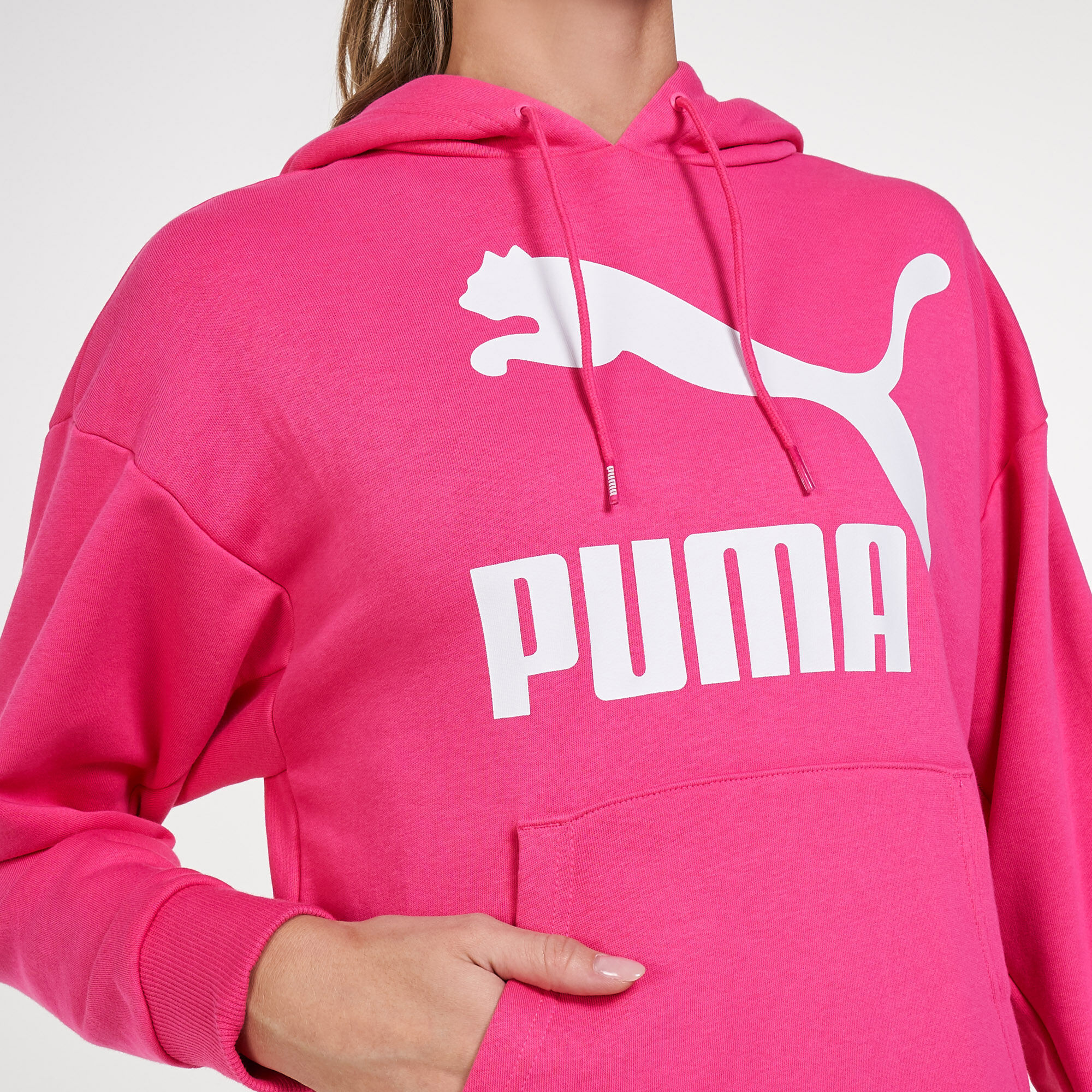 Buy Puma Women s Classics Logo Hoodie Pink in KSA SSS