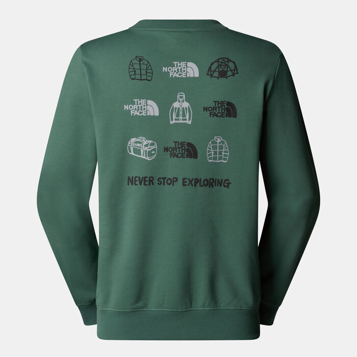 The North Face Men’s Outdoor Graphic Sweatshirt Green image number 1