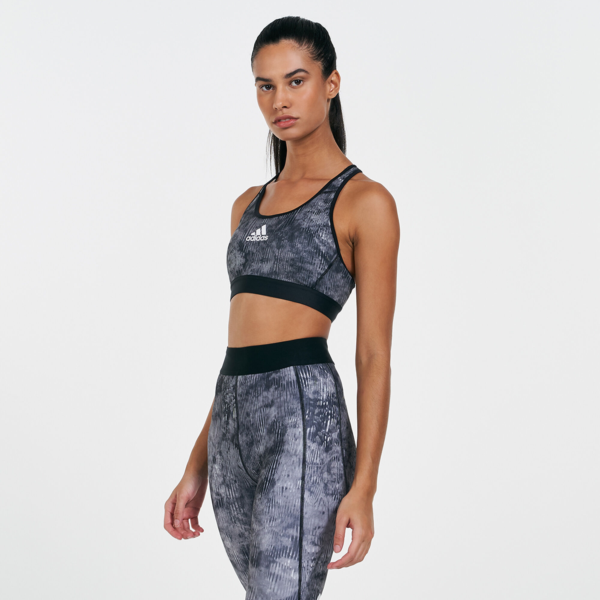 Adidas floral sports bra clearance
