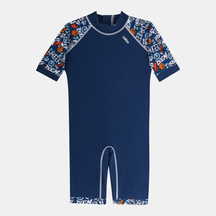 COEGA Kids' Swimming One-Piece Swimsuit Blue COEGA Kids' Swimming One-Piece Swimsuit Blue image number 0