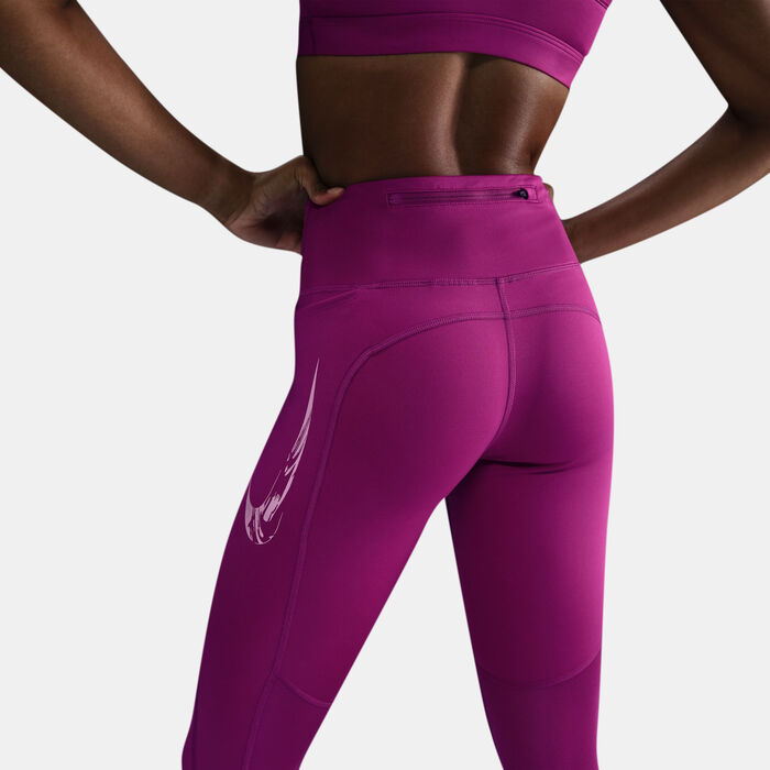 Nike Women's Fast 7/8 Running Leggings Pink Nike Women's Fast 7/8 Running Leggings Pink image number 4