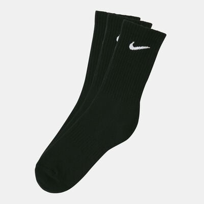 Nike Men's Everyday Lightweight Training Crew Socks (3 Pack) Black Nike Men's Everyday Lightweight Training Crew Socks (3 Pack) Black