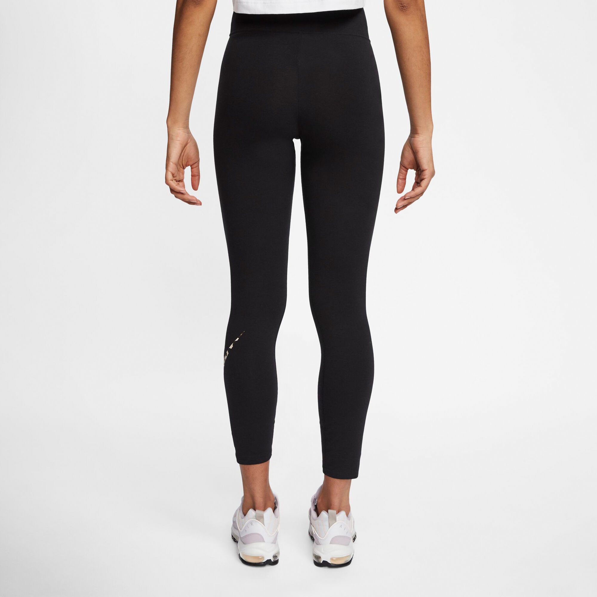 Buy Nike Women s Sportswear Animal Print Logo Leggings Black in