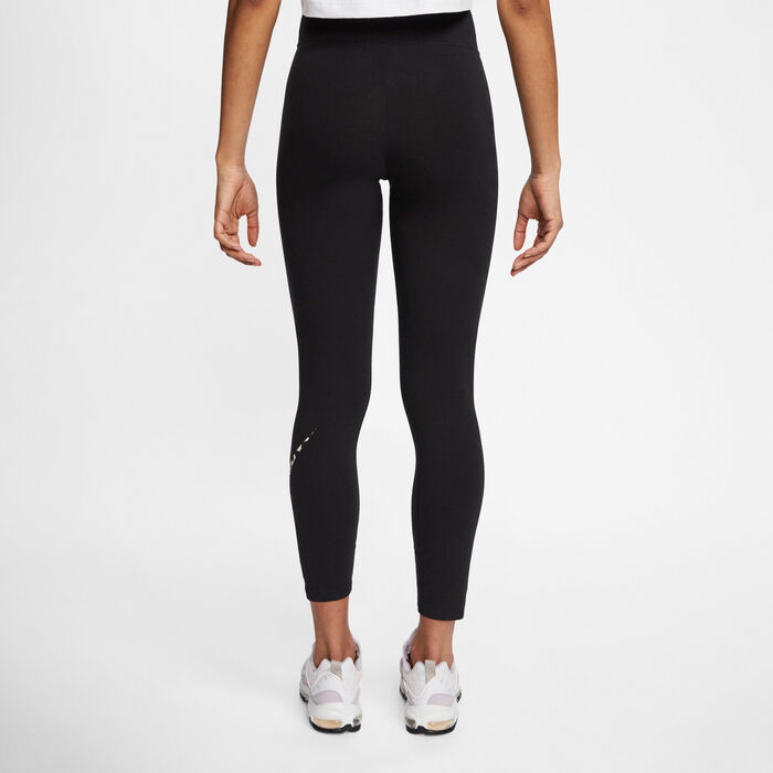 Buy Nike Women's Sportswear Animal Print Logo Leggings Black in KSA -SSS