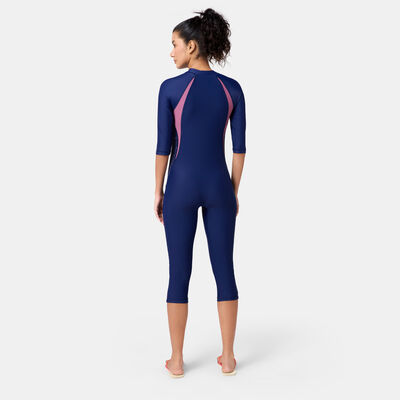 COEGA Women's Slim-Kini 3/4 One-Piece Swimsuit Blue COEGA Women's Slim-Kini 3/4 One-Piece Swimsuit Blue