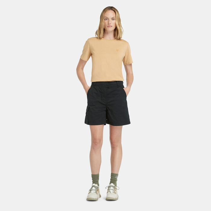 Timberland Women's Brookline Utility Cargo Shorts Black image number 2