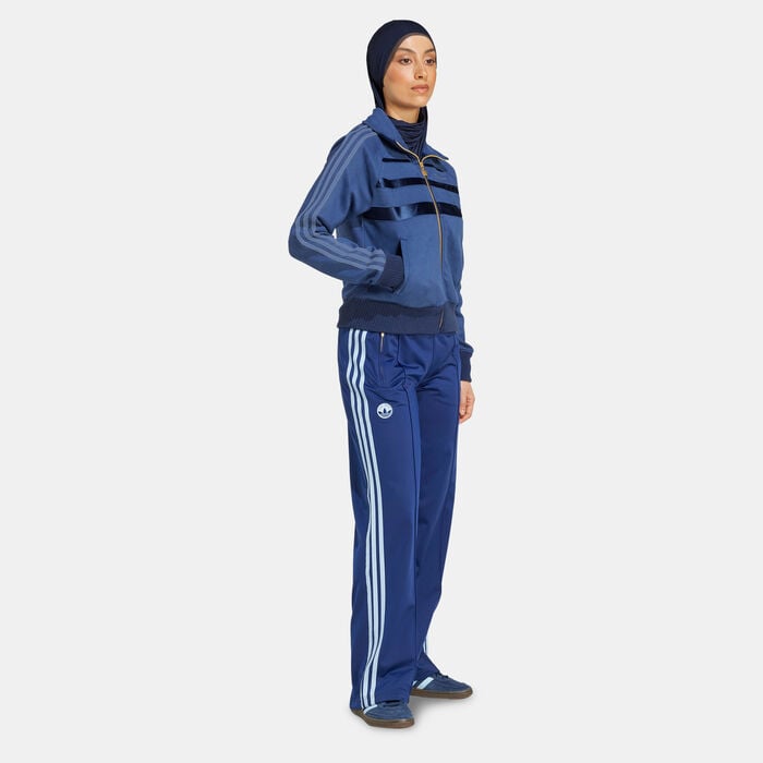 adidas Originals Women's Suede The First Track Jacket Blue image number 2