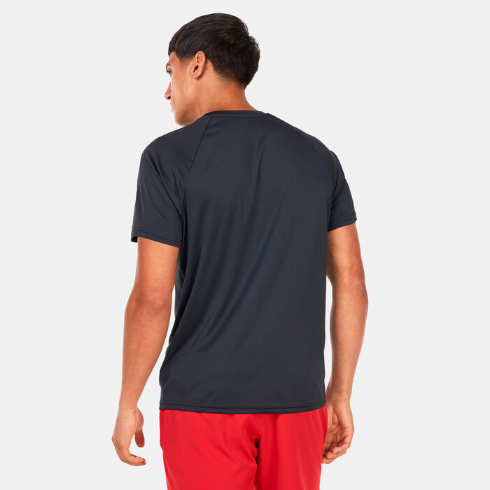 Nike Swim Men's Hydroguard Swimming Top Black Nike Swim Men's Hydroguard Swimming Top Black image number 1