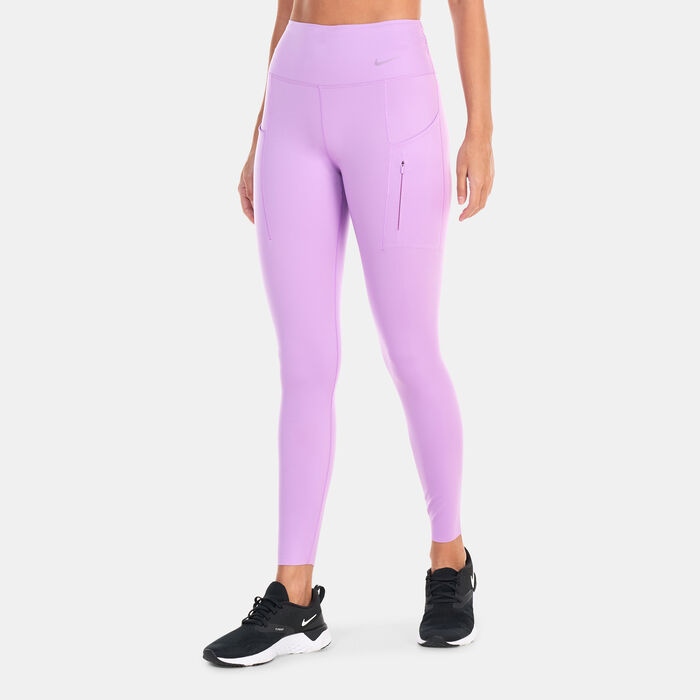 Buy Nike Women's Go Firm-Support Mid-Rise 7/8 Leggings Purple in KSA -SSS
