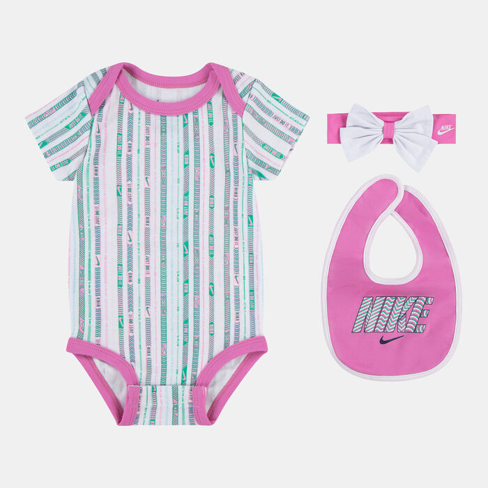 Nike Kids' Happy Camper Bodysuit Box 3-Piece Set White Nike Kids' Happy Camper Bodysuit Box 3-Piece Set White image number 0