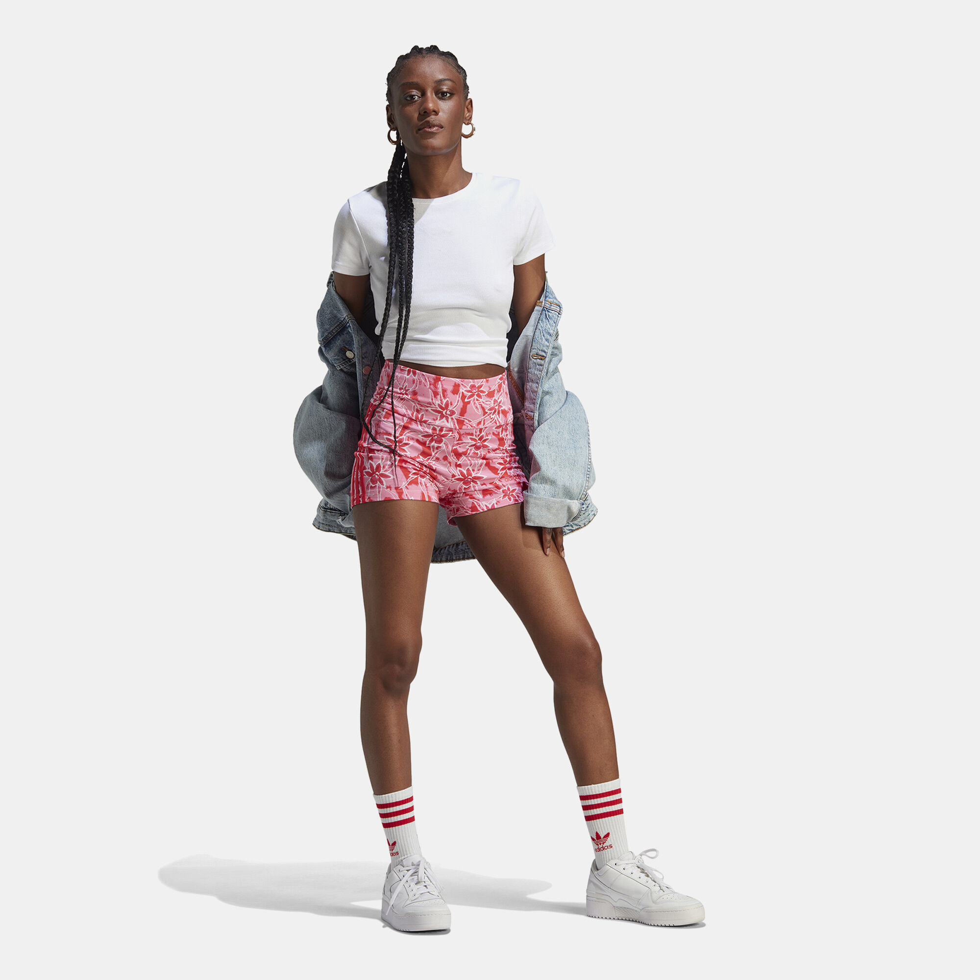 Adidas lotus print shorts store
