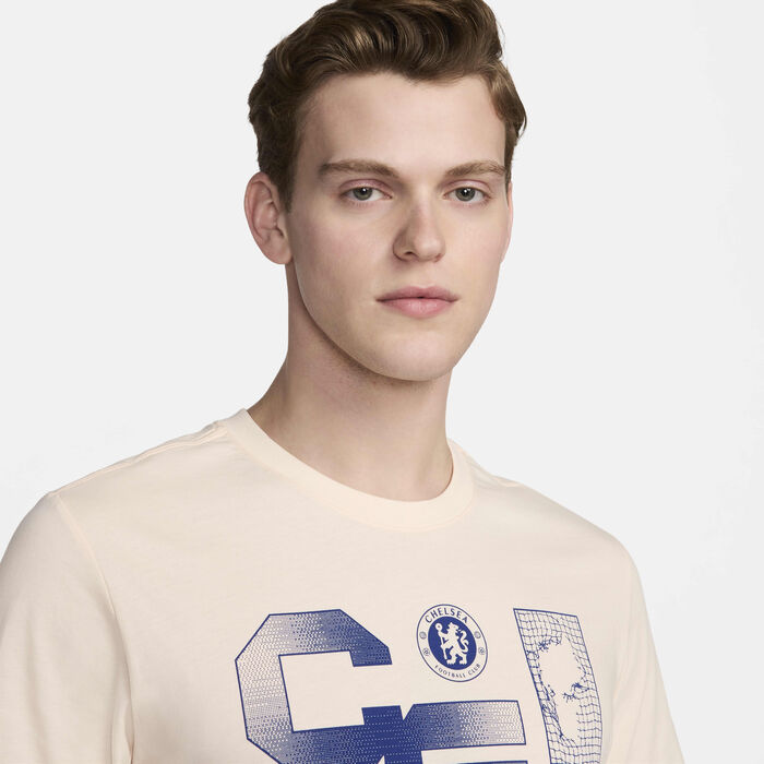 Nike Men's Chelsea Football T-Shirt Beige Nike Men's Chelsea Football T-Shirt Beige image number 2