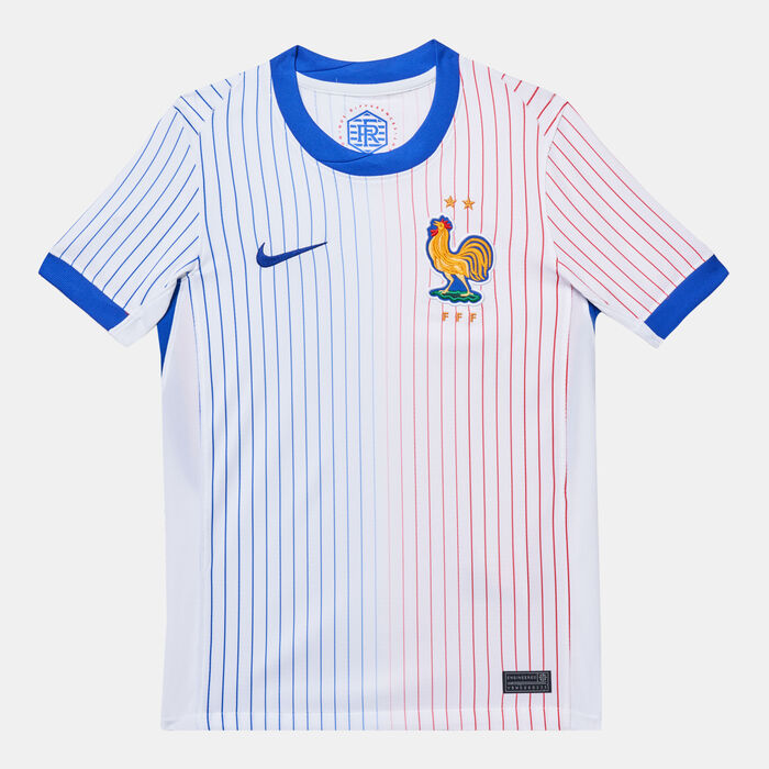 Nike Kids' FFF (France) Stadium Dri-FIT Replica Away Football Jersey - 2024 White image number 3