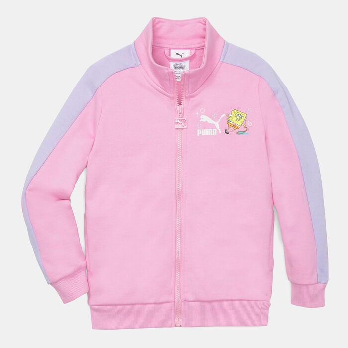 PUMA Kids' X SpongeBob T7 Track Jacket Pink PUMA Kids' X SpongeBob T7 Track Jacket Pink image number 0