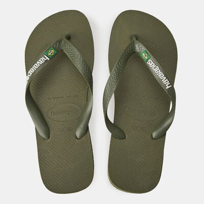 Havaianas Brasil Logo Flip Flops Green Havaianas Brasil Logo Flip Flops Green