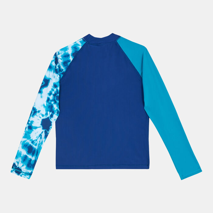 Speedo Kids' Printed Long Sleeve Rashguard Blue Speedo Kids' Printed Long Sleeve Rashguard Blue image number 1