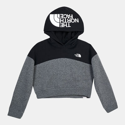 The North Face Kids' Drew Peak Cropped Pullover Hoodie Pink The North Face Kids' Drew Peak Cropped Pullover Hoodie Pink