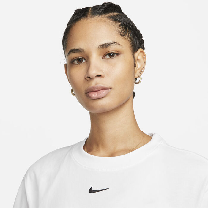 Nike Women's Sportswear Essential T-Shirt Dress White image number 2