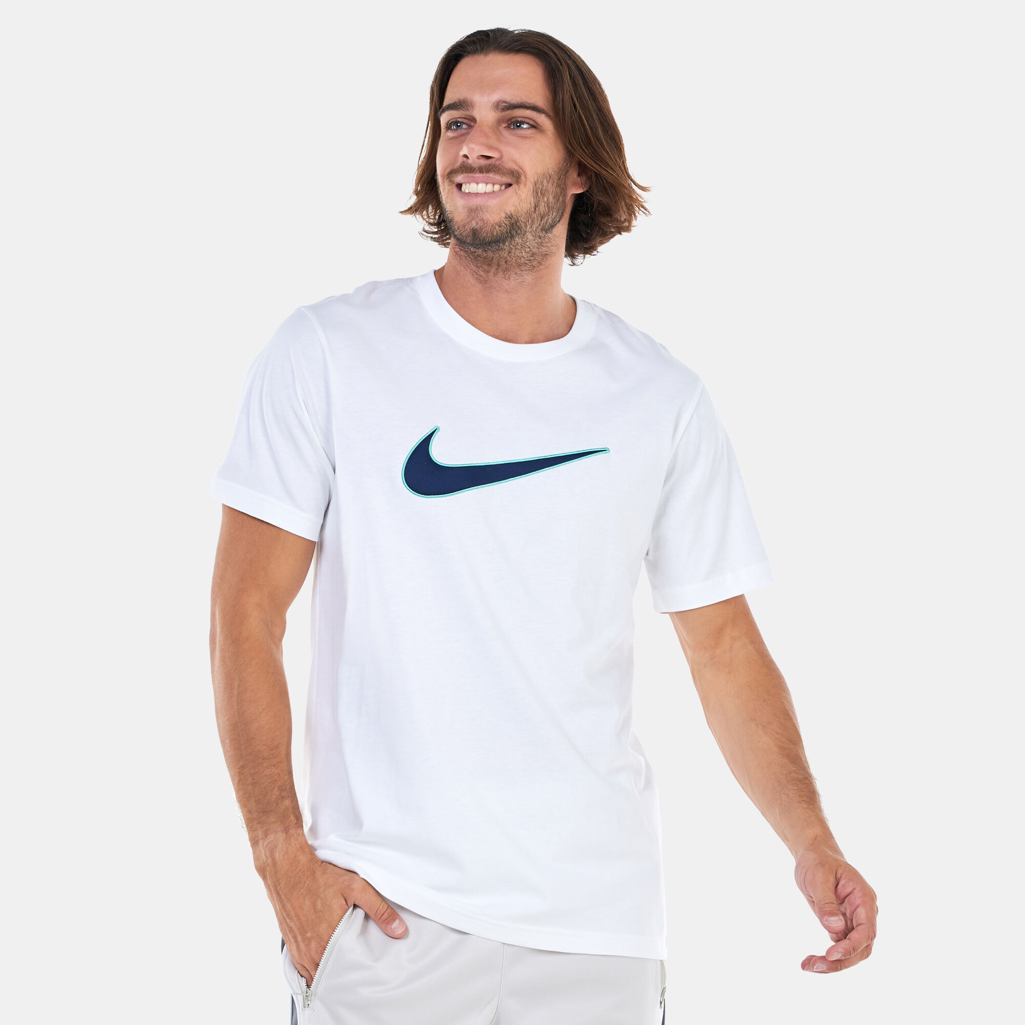 Nike mens white t shirt deals