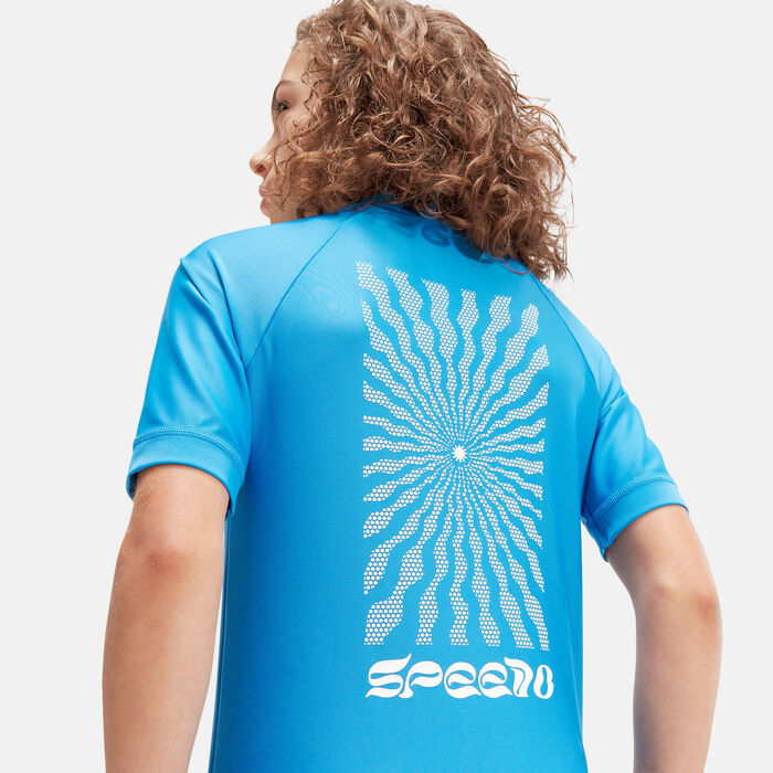 Speedo Kids' Printed Rashguard Blue image number 3