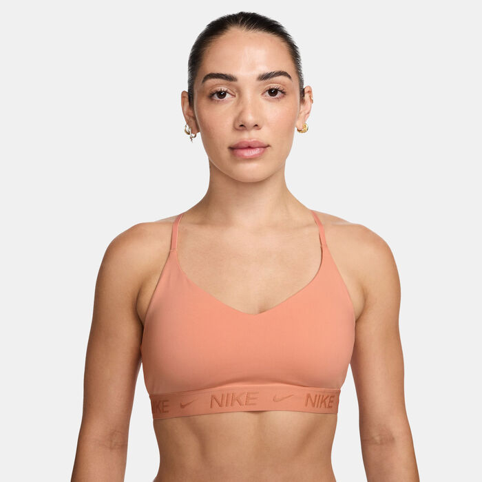 Nike Women's Indy Light-Support Training Sports Bra Peach image number 0