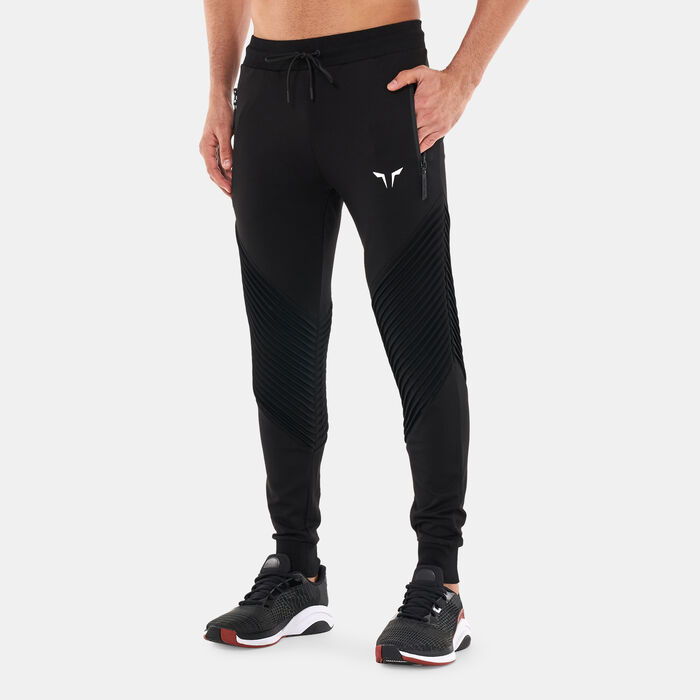 SQUATWOLF Men's Statement Ribbed Joggers Black image number 0