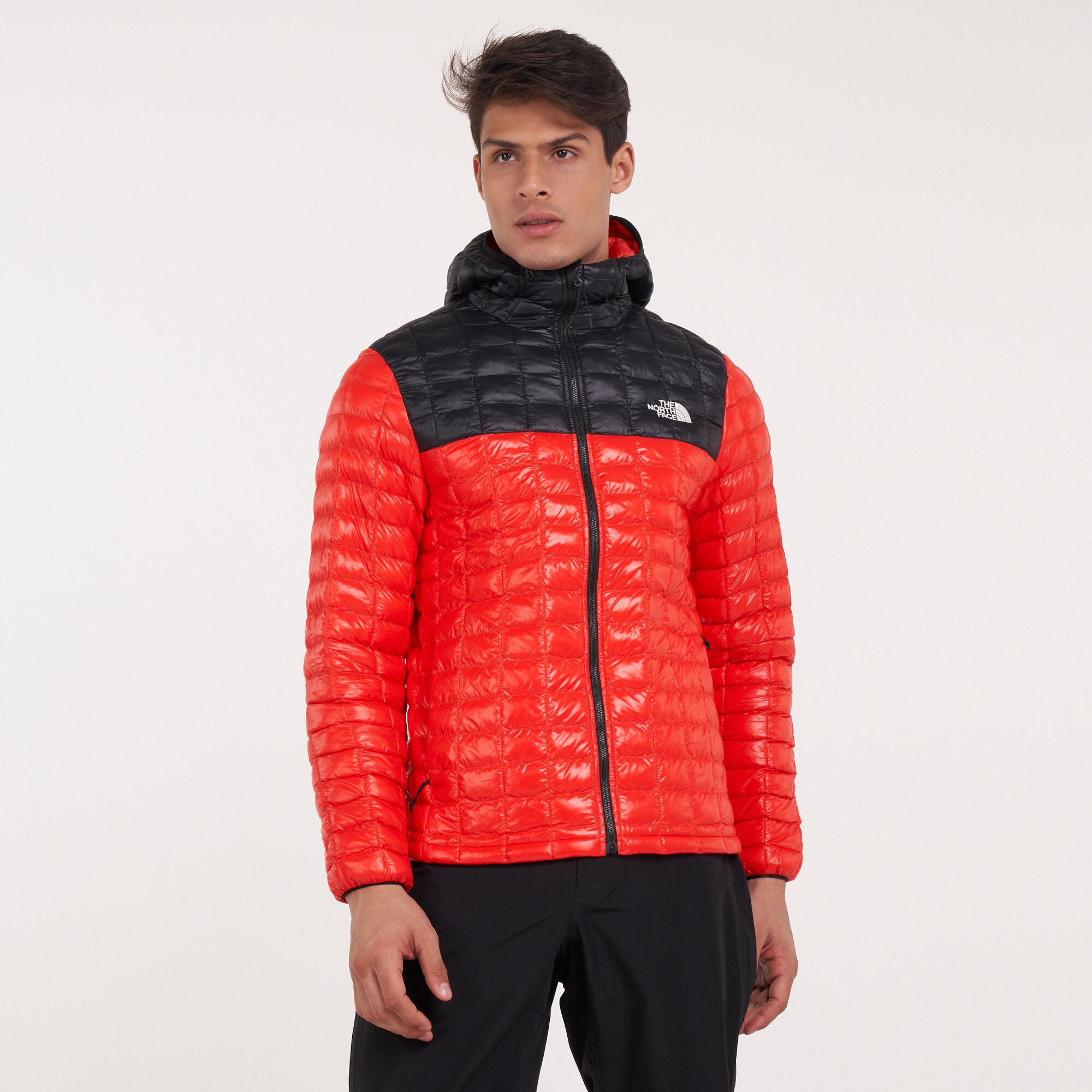 North face top thermoball hoodie red