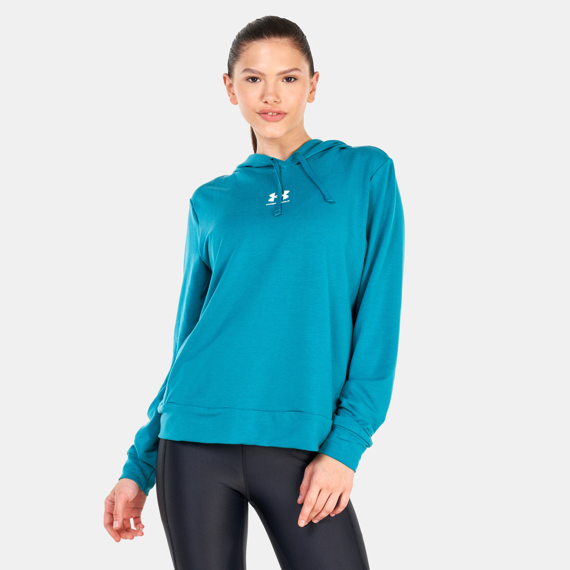 Women s UA Rival Terry Hoodie Green Under Armour in KSA SSS