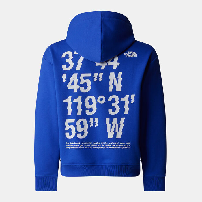 The North Face Kids' Coordinates Graphic Hoodie Blue The North Face Kids' Coordinates Graphic Hoodie Blue image number 1
