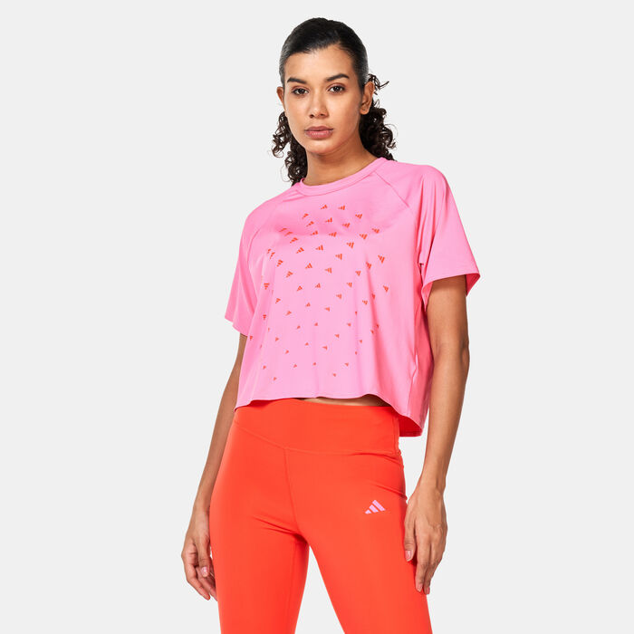 adidas Women's BrandLove T-Shirt Pink adidas Women's BrandLove T-Shirt Pink image number 0