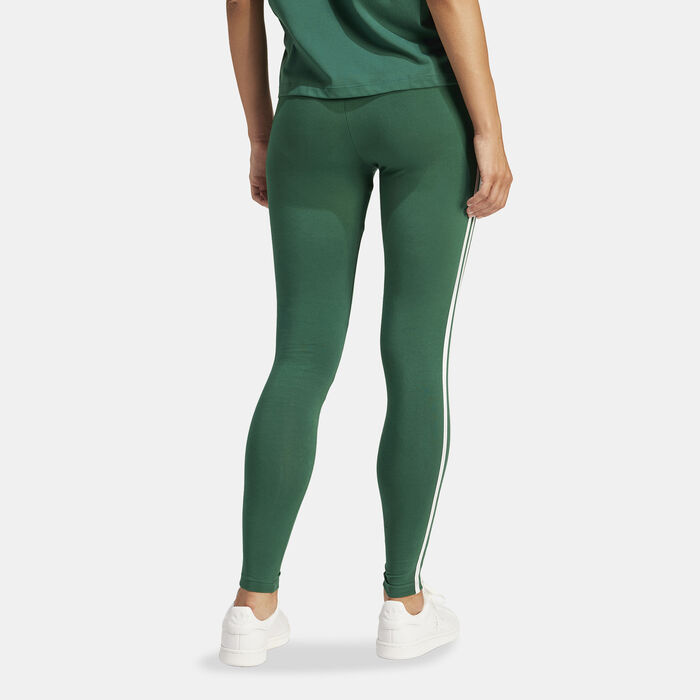 adidas Originals Women's 3-Stripes 7/8 Leggings Green adidas Originals Women's 3-Stripes 7/8 Leggings Green image number 1