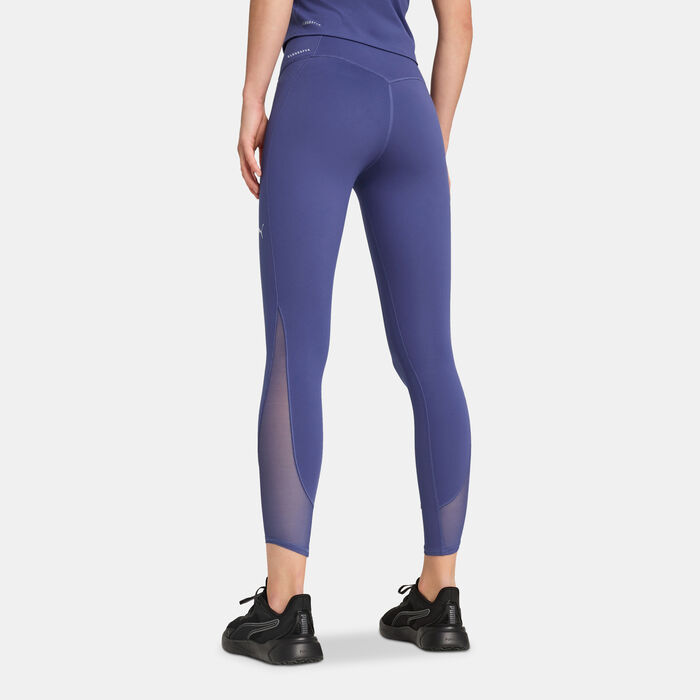 PUMA Women's CLOUDSPUN Soft Mesh 7/8 Leggings Purple image number 1
