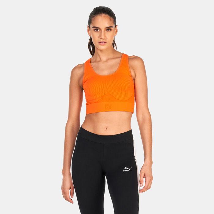 PUMA Women's INFUSE evoKNIT Crop Top Orange PUMA Women's INFUSE evoKNIT Crop Top Orange image number 0