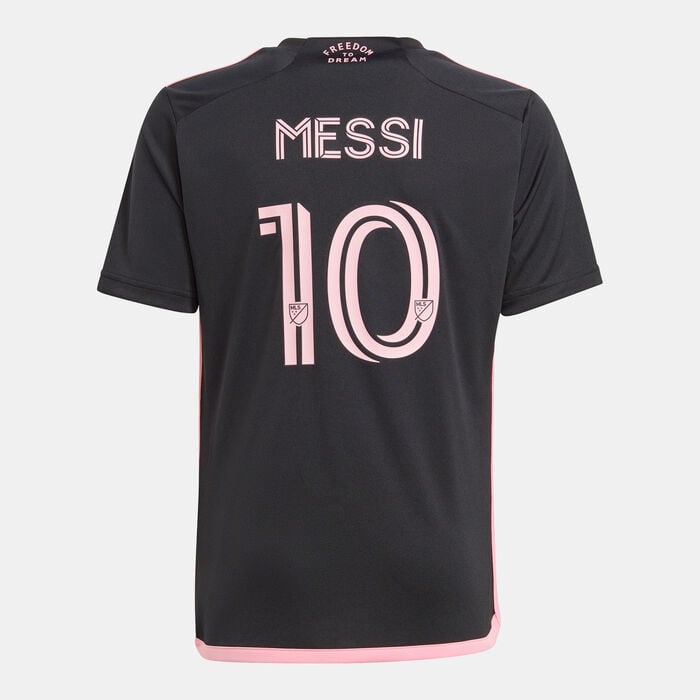 adidas Kids' Inter Miami Lionel Messi Away Football Jersey - 2023/24 Black adidas Kids' Inter Miami Lionel Messi Away Football Jersey - 2023/24 Black image number 1