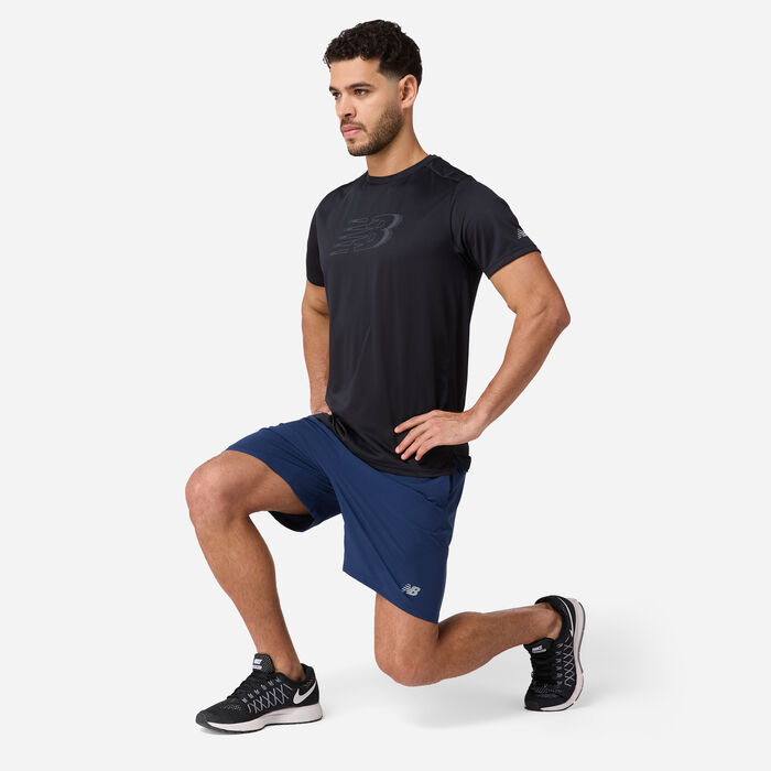 New Balance Men's Sport Essentials Printed Running T-Shirt Black image number 2