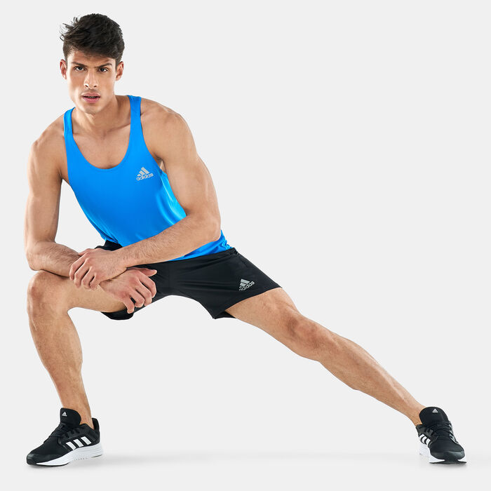 adidas Men's Own The Run SGL Tank Top Blue image number 2