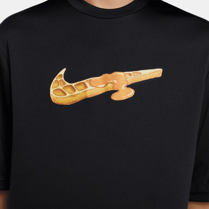 Nike Swim Kids' Logo Hydroguard Swimming T-Shirt Black image number 3