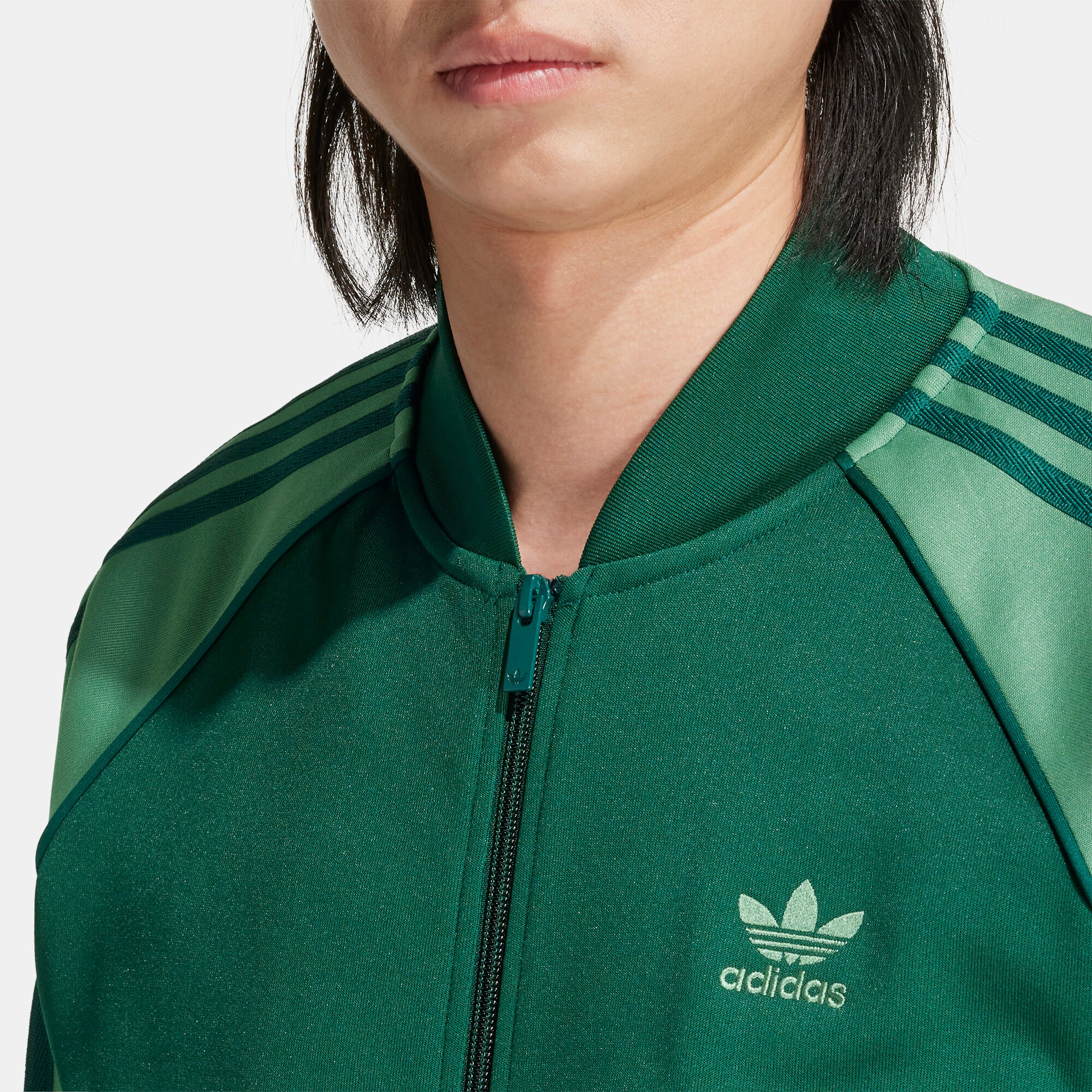 Green adidas track jacket clearance