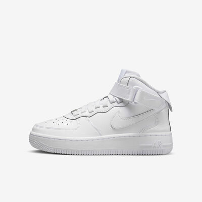 Nike Kids' Air Force 1 Mid EasyOn Shoes White