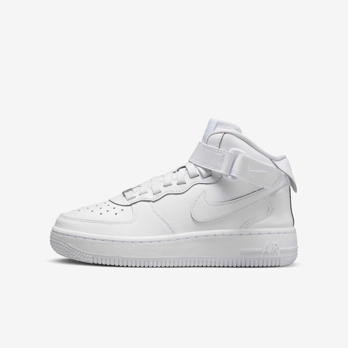 Nike Kids' Air Force 1 Mid EasyOn Shoes White Nike Kids' Air Force 1 Mid EasyOn Shoes White image number 0