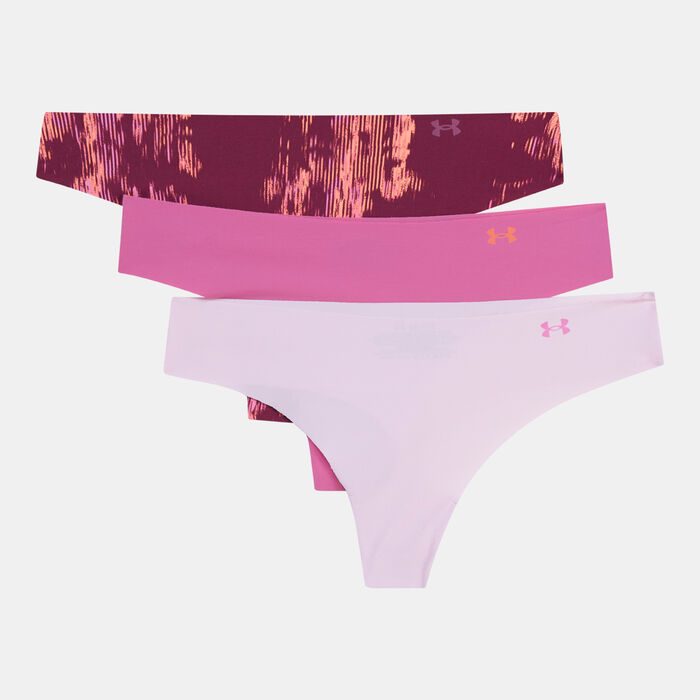 Under Armour Women's UA Essential Thongs (3 Pack) Pink Under Armour Women's UA Essential Thongs (3 Pack) Pink image number 0