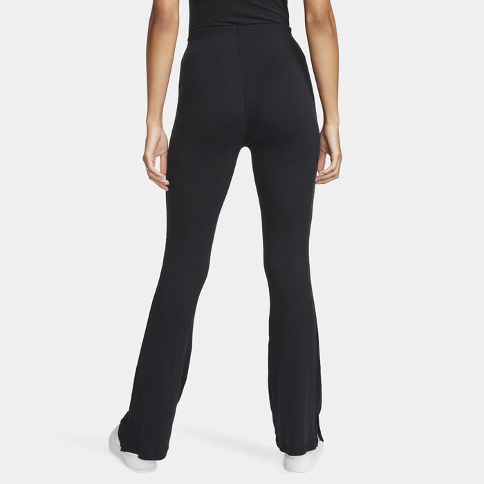 Nike Women's Sportswear Chill Knit Flared Leggings Black Nike Women's Sportswear Chill Knit Flared Leggings Black image number 1