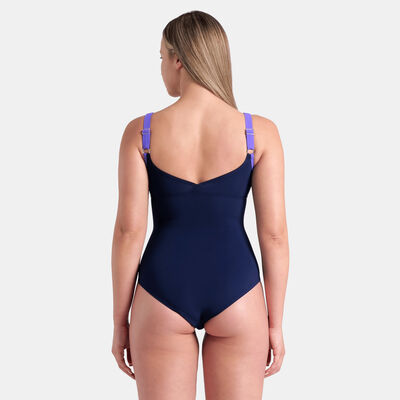 Arena Women's Shapewear Rosa Wing Back One-Piece Swimsuit Blue