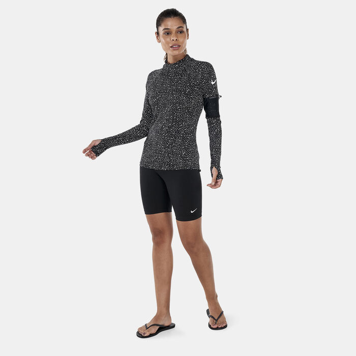 Nike Swim Women's Water Dots Long Sleeve Rashguard Black Nike Swim Women's Water Dots Long Sleeve Rashguard Black image number 2