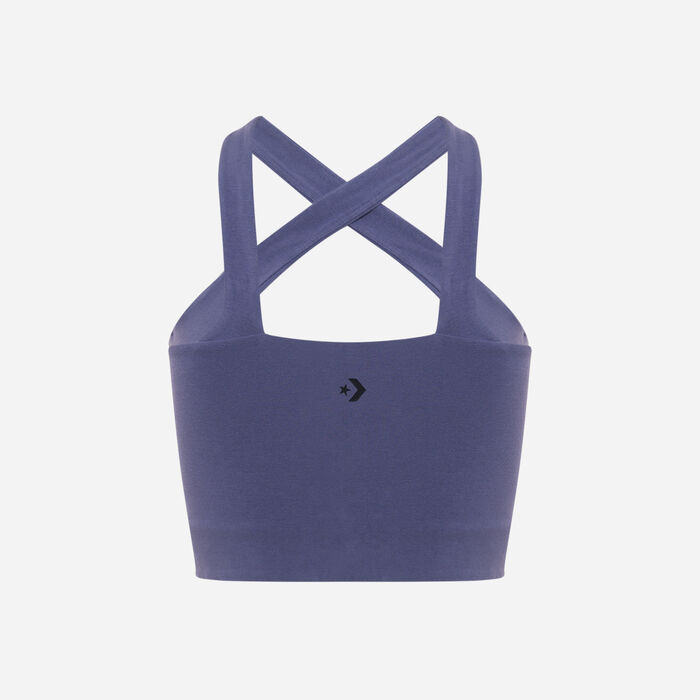 Converse Women's Full-Coverage Sports Bra Purple Converse Women's Full-Coverage Sports Bra Purple image number 1