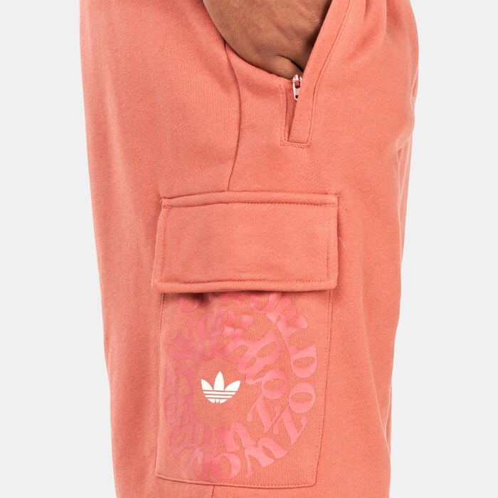 adidas Originals Men's Graphic Ozworld Cargo Pants Orange adidas Originals Men's Graphic Ozworld Cargo Pants Orange image number 3