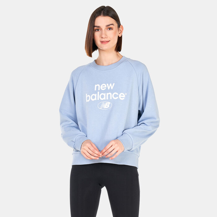 New Balance Women's Essentials Reimagined Archive French Terry Sweatshirt Grey New Balance Women's Essentials Reimagined Archive French Terry Sweatshirt Grey image number 0