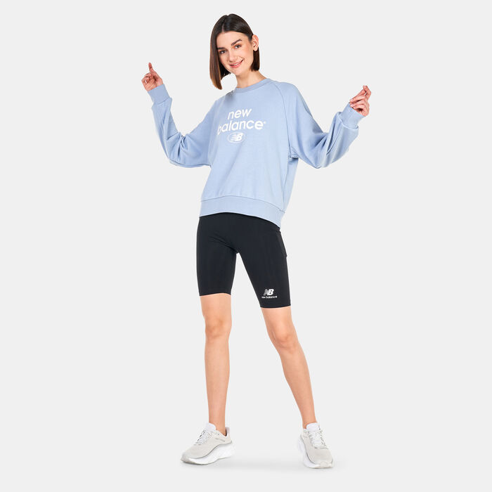 New Balance Women's Essentials Reimagined Archive French Terry Sweatshirt Grey image number 2
