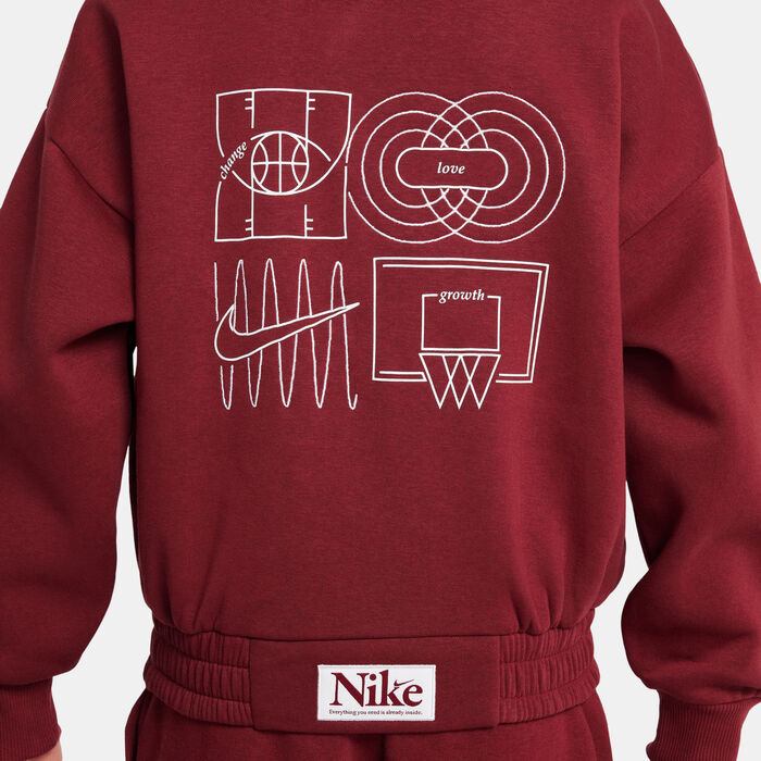 Nike Kids' Culture of Basketball Pullover Hoodie (Older Kids) Maroon Nike Kids' Culture of Basketball Pullover Hoodie (Older Kids) Maroon image number 4